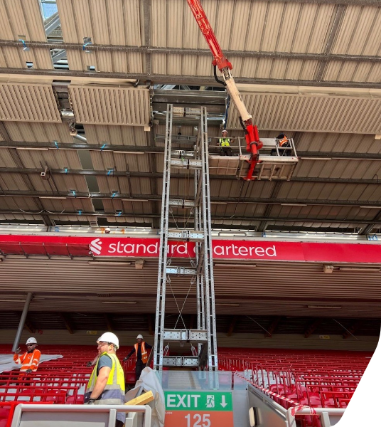 PROVIDING VITAL SUPPORT TO FOOTBALL STADIUM EXTENSION