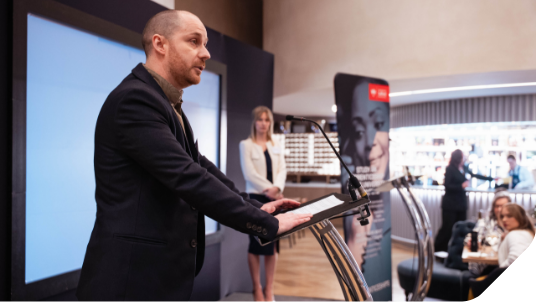 Lee Womersley at the Employer Award Evening